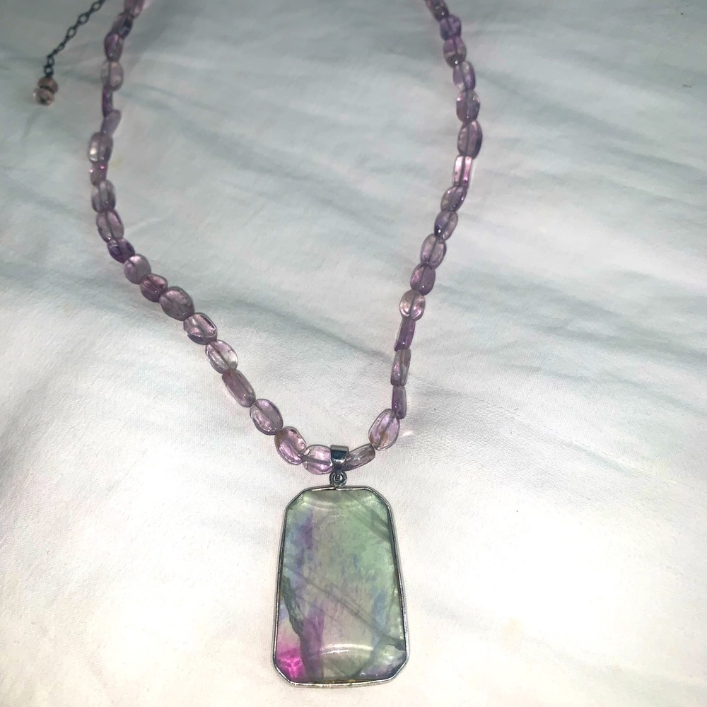 Amethyst necklace.